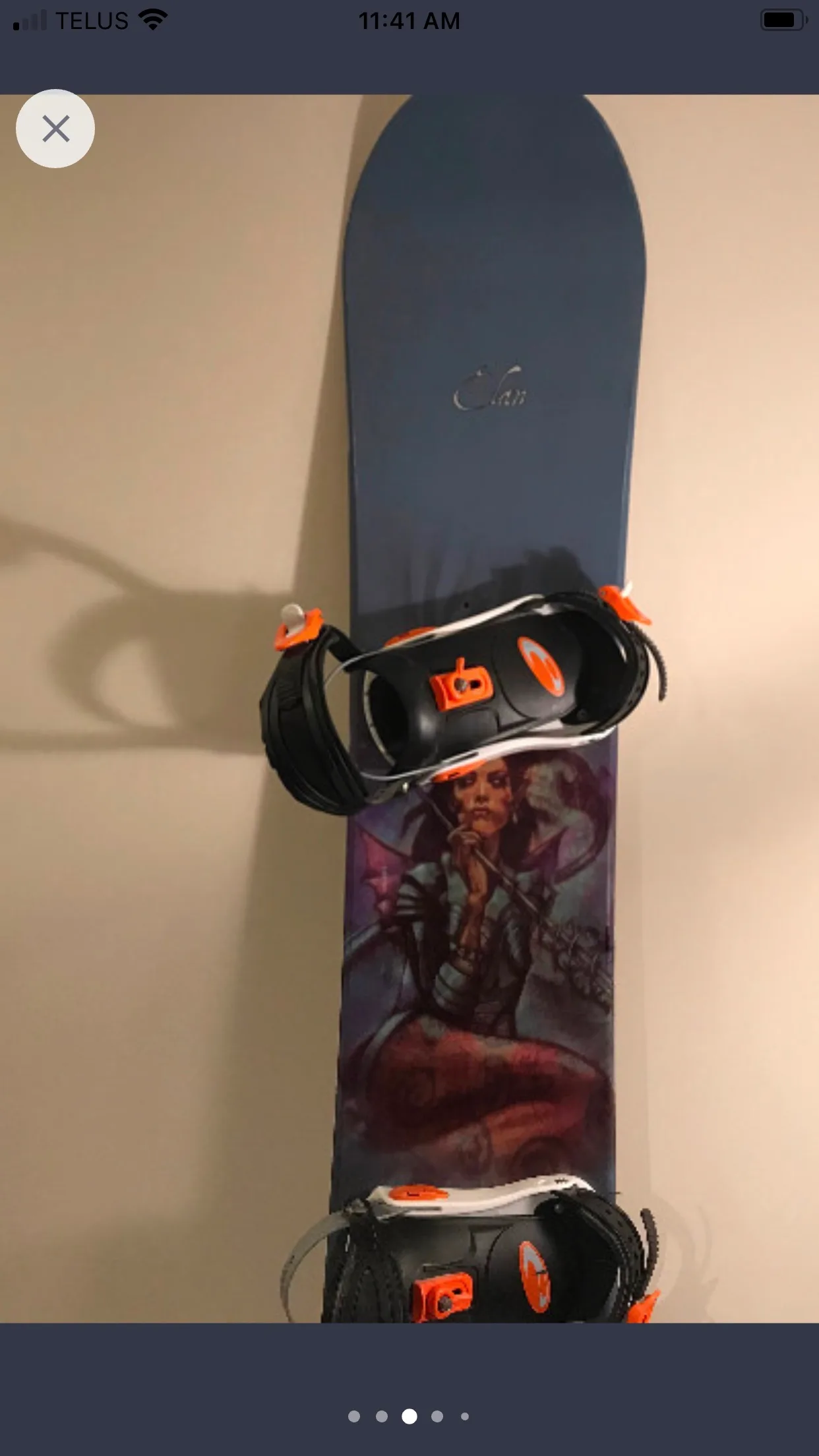 Mens  Snowboard with Bindings. Good condition image indicator(3)