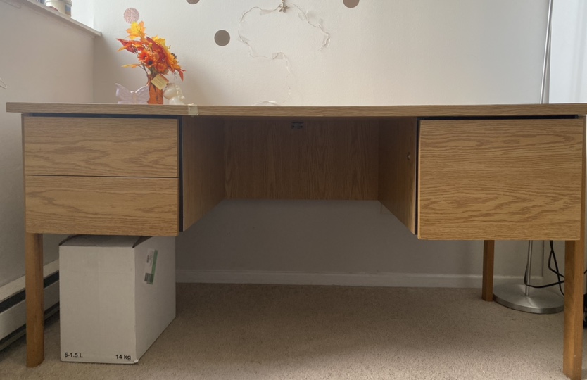 Wooden Desk with Drawers