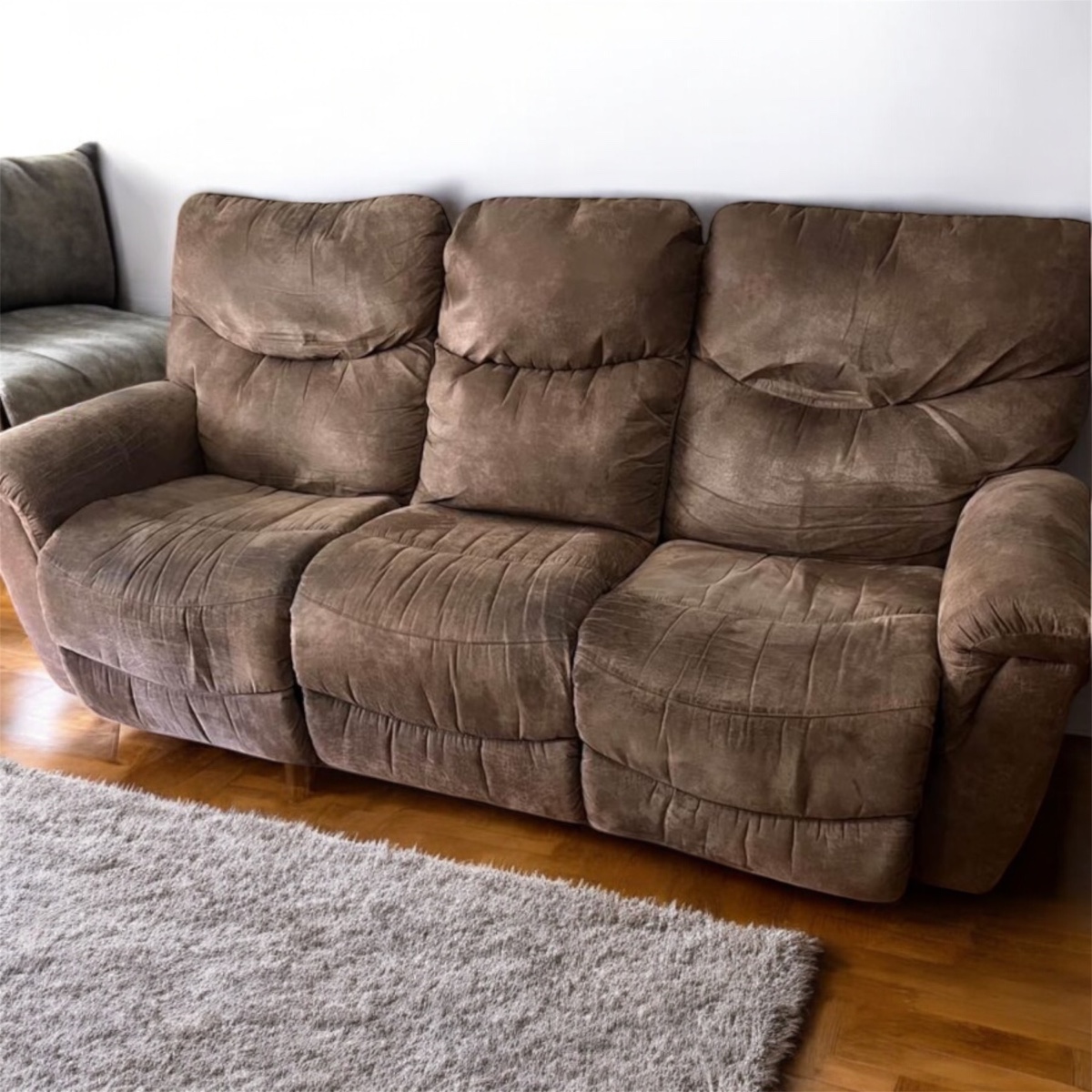 Brown Reclining Sofa - photo 2