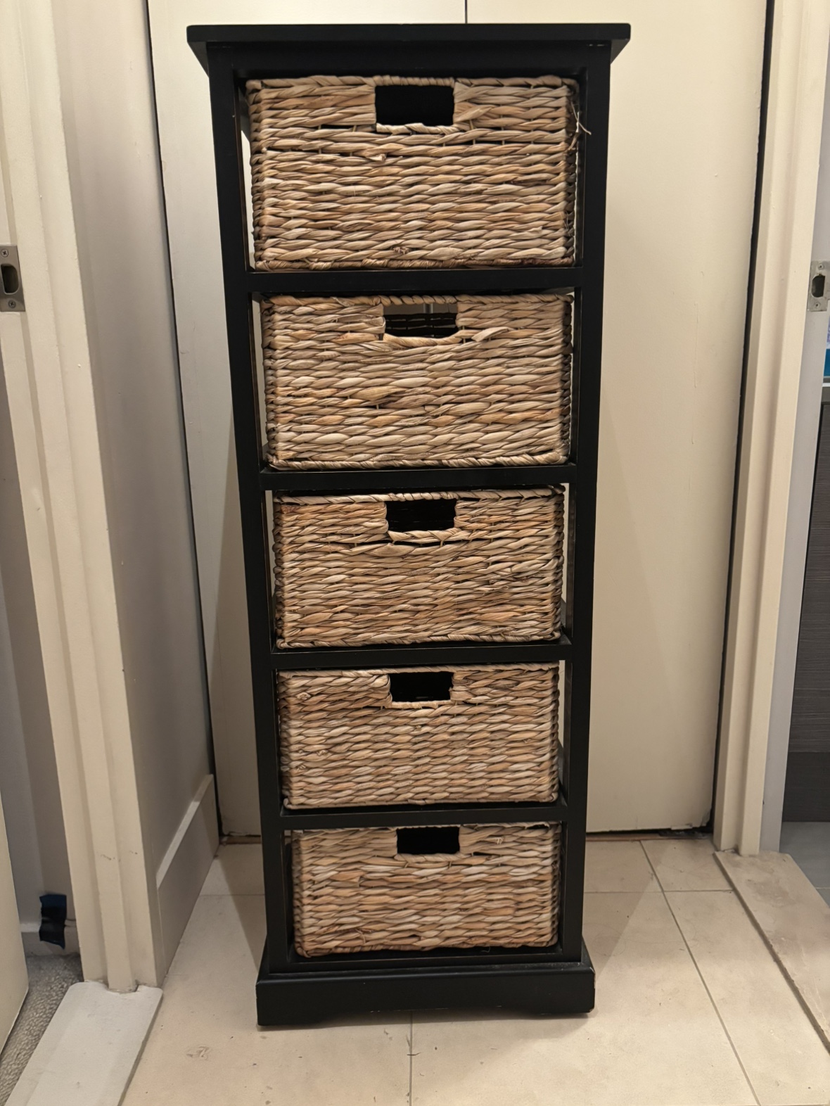 Black 5 Drawer Storage Cabinet