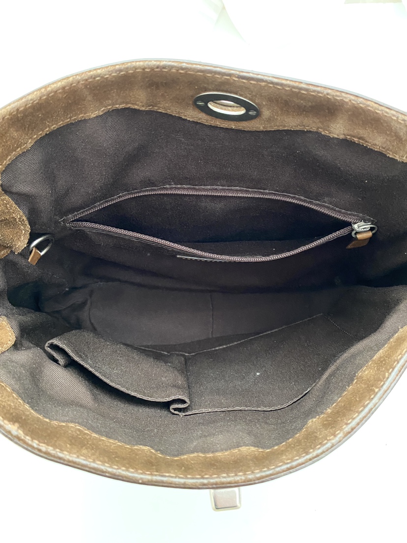 Coach Signature Beige Suede Shoulder Bag - photo 3