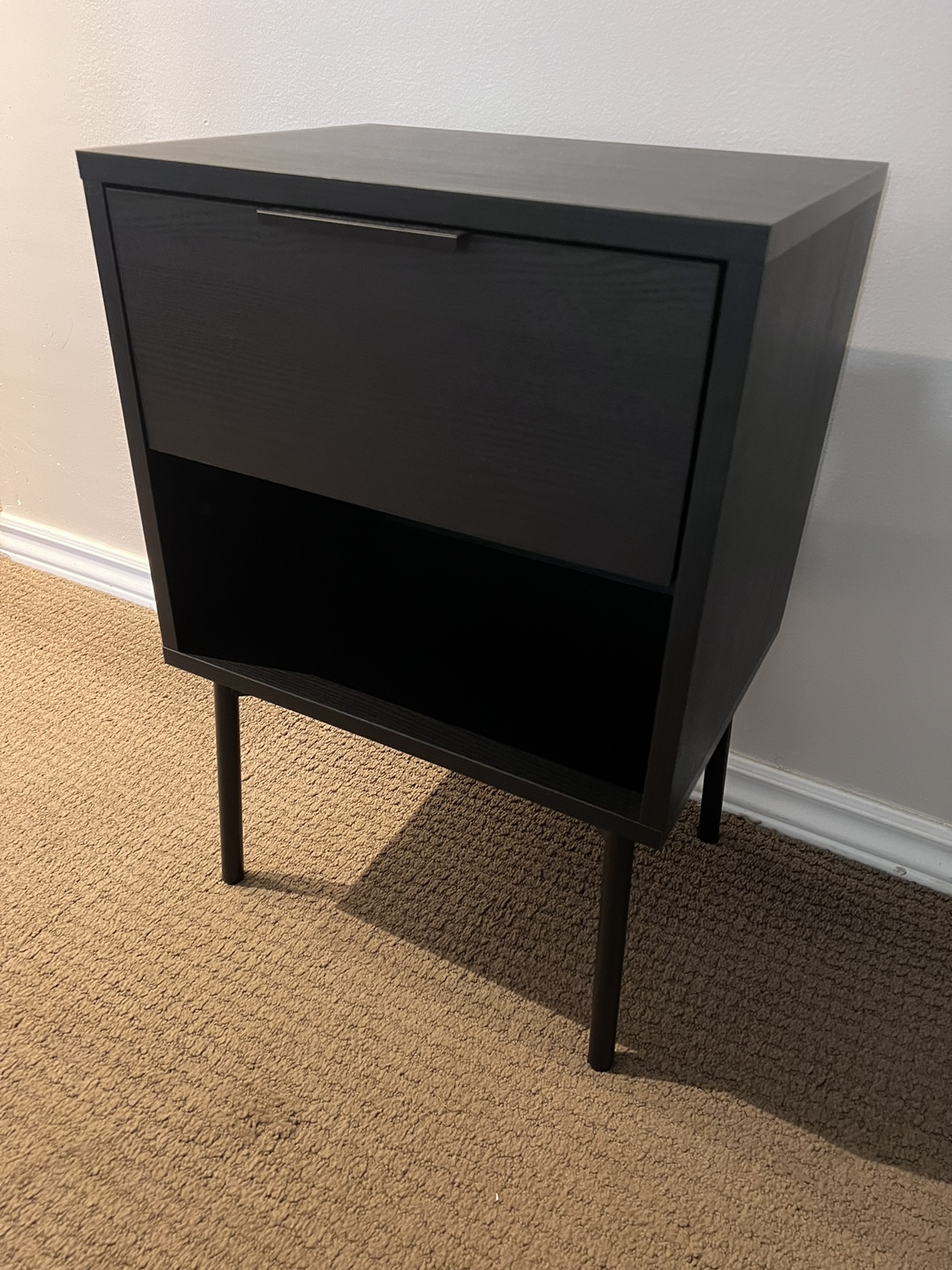Black Nightstand/Side table