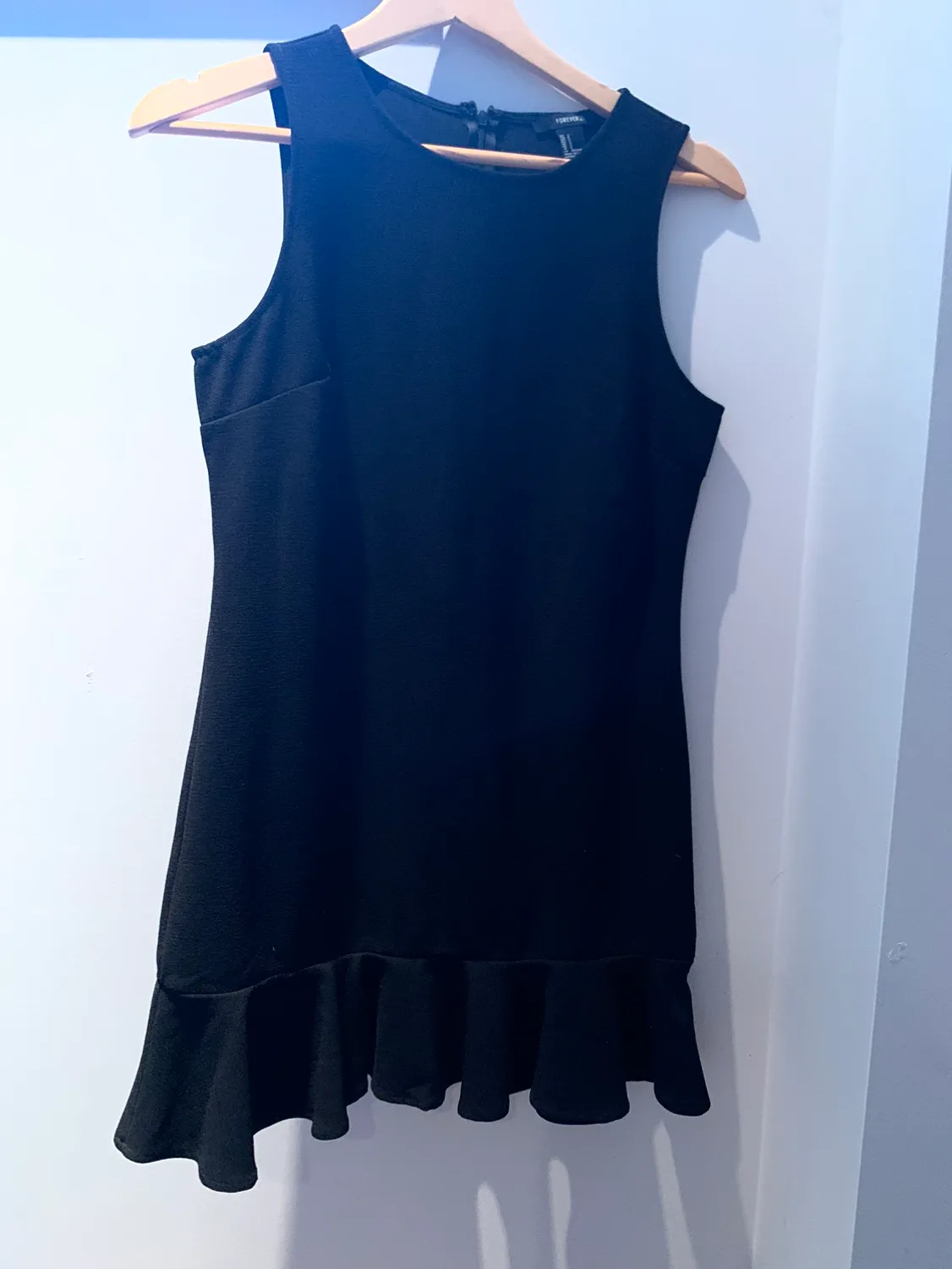 Forever 21 Black Ruffle Dress thumbnail