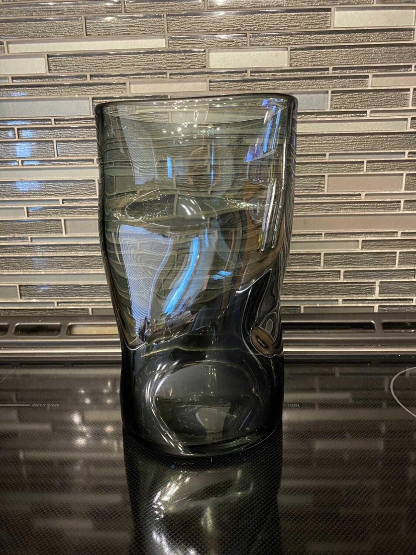 Unique Smoke Black Transparent Large Vase (Bin 22) - photo 3