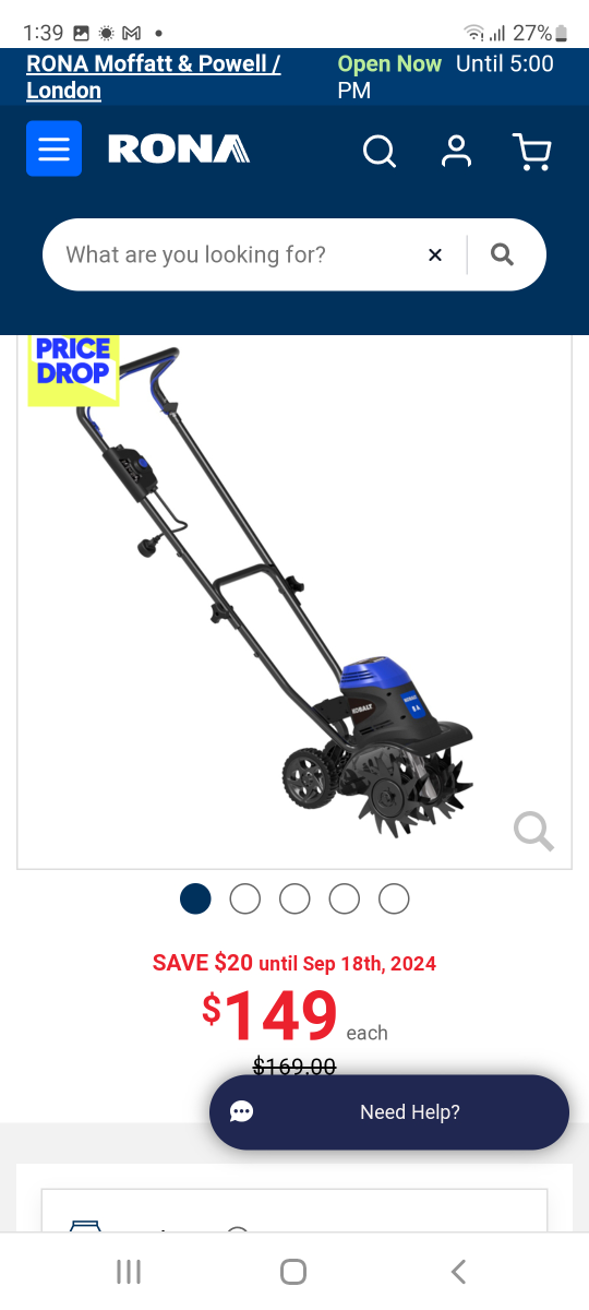 kobalt rototiller