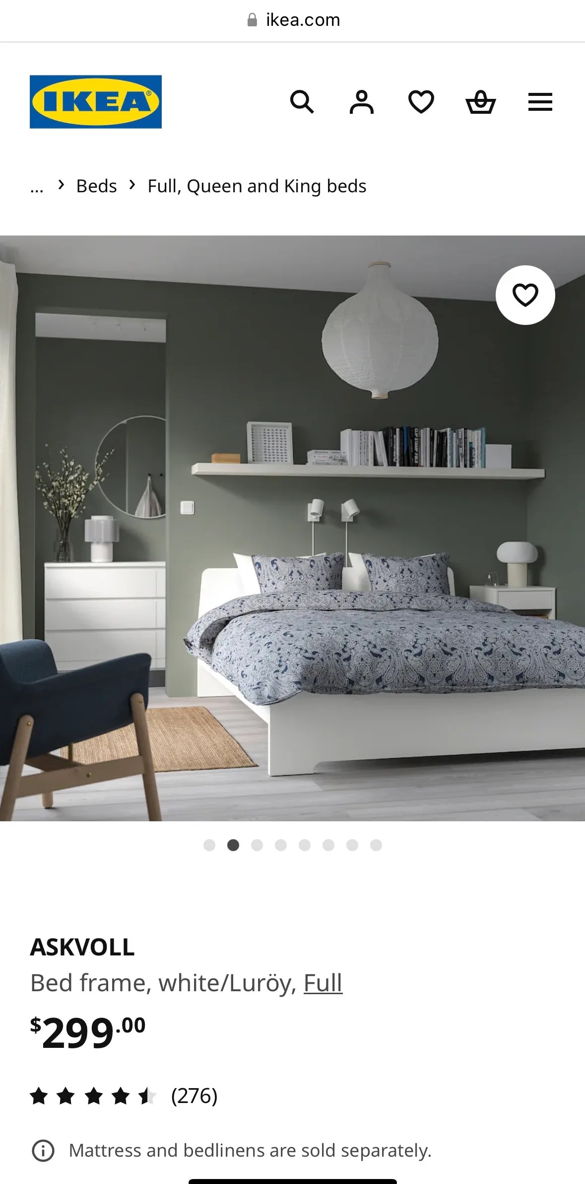 MOVING OUT SALE 🚨 IKEA Bed Frame Full Size + Mattress + Bed Base thumbnail
