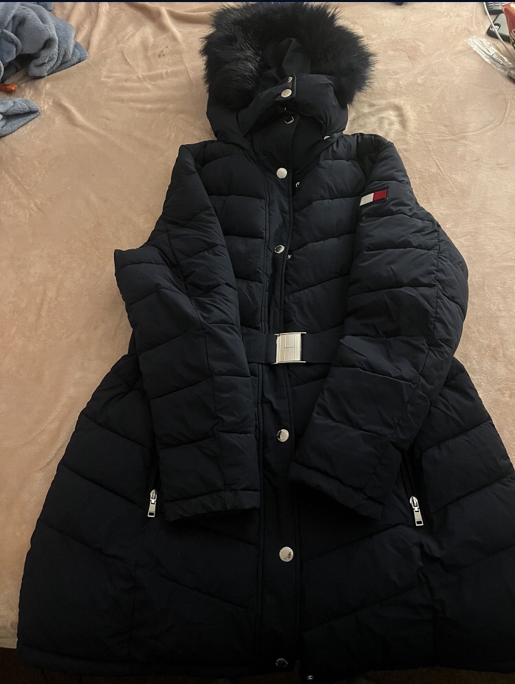 Women’s Tommy Hilfiger Belted Faux-Fur-Trim Hooded Puffer Coat