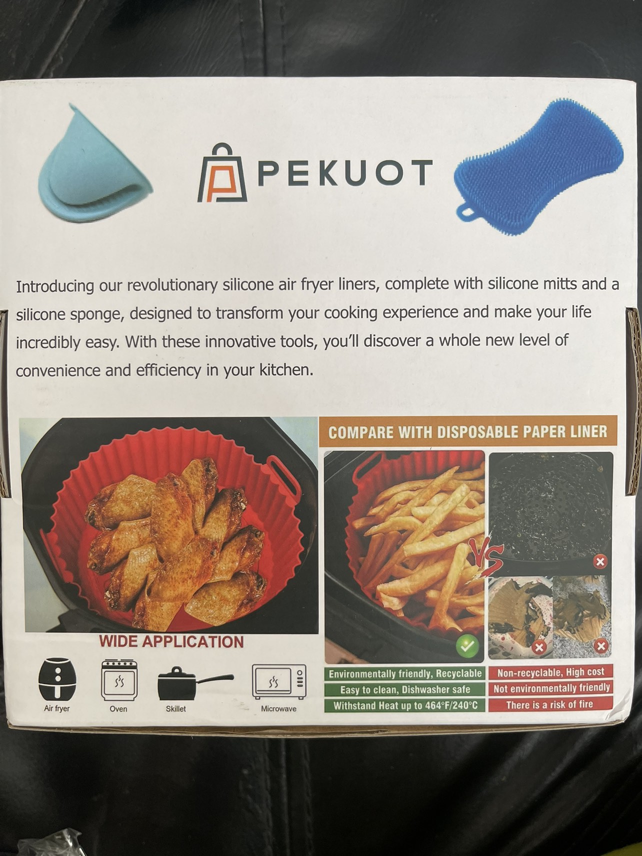 Silicone air fryer liners - photo 2