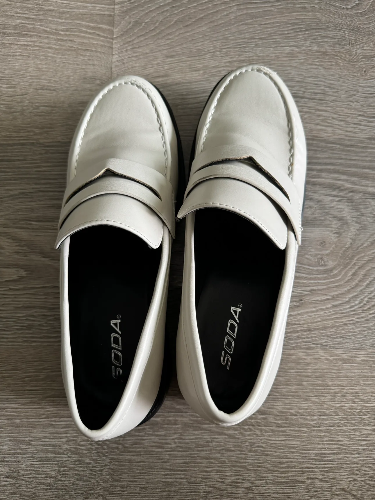 White Platform Loafers - Women’s 10 image indicator(3)