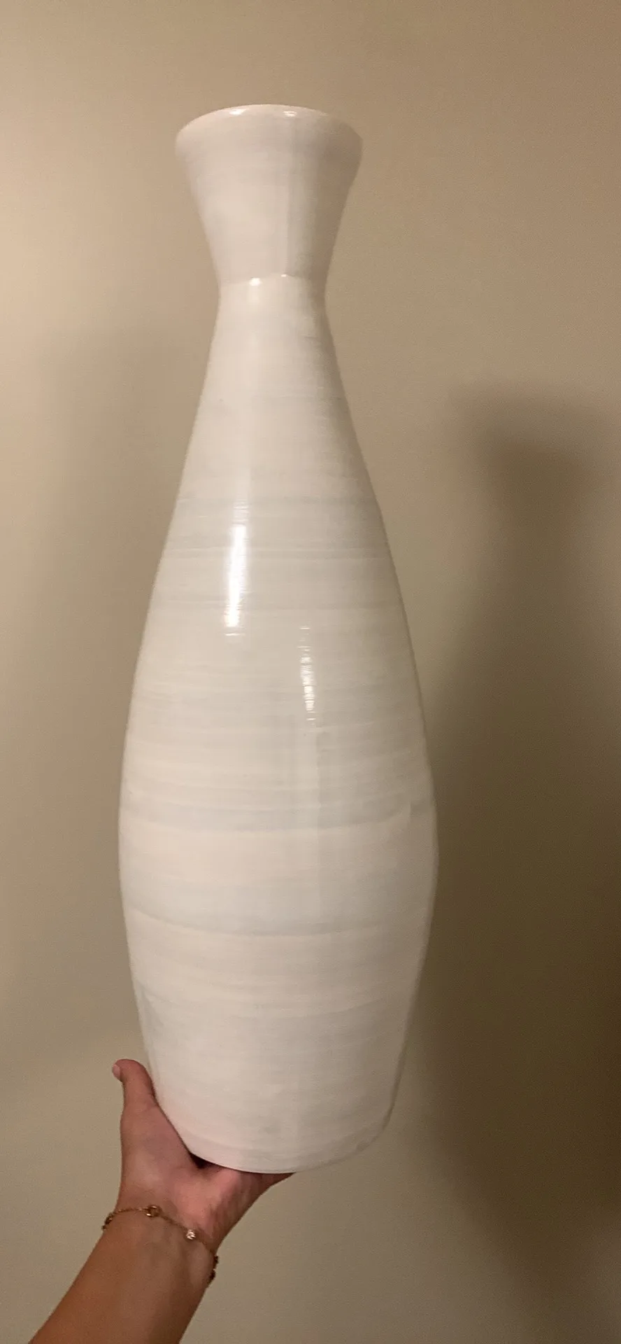 White Tall  Vase thumbnail