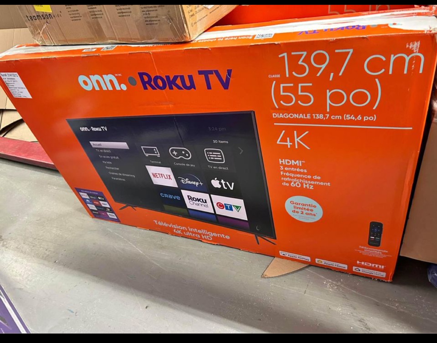 55 inch onn. Roku TV