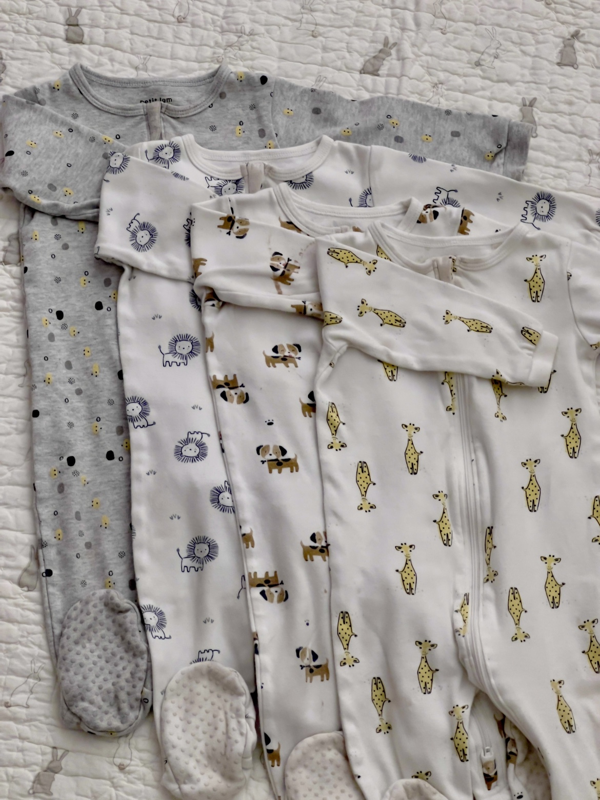 Petit Lem 12-months Footed Pajamas