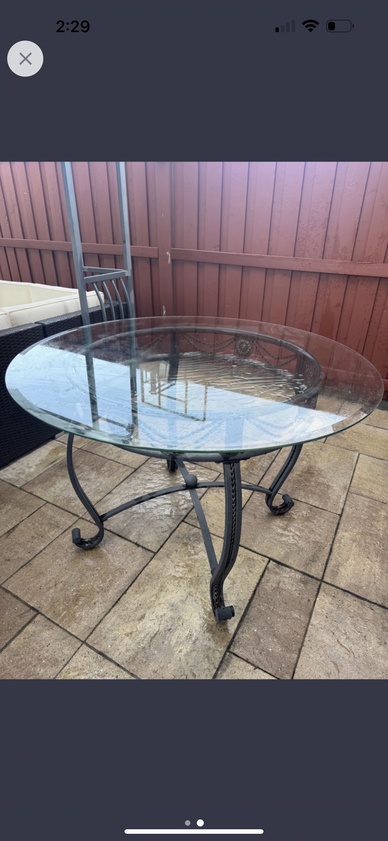 Glass Patio Table