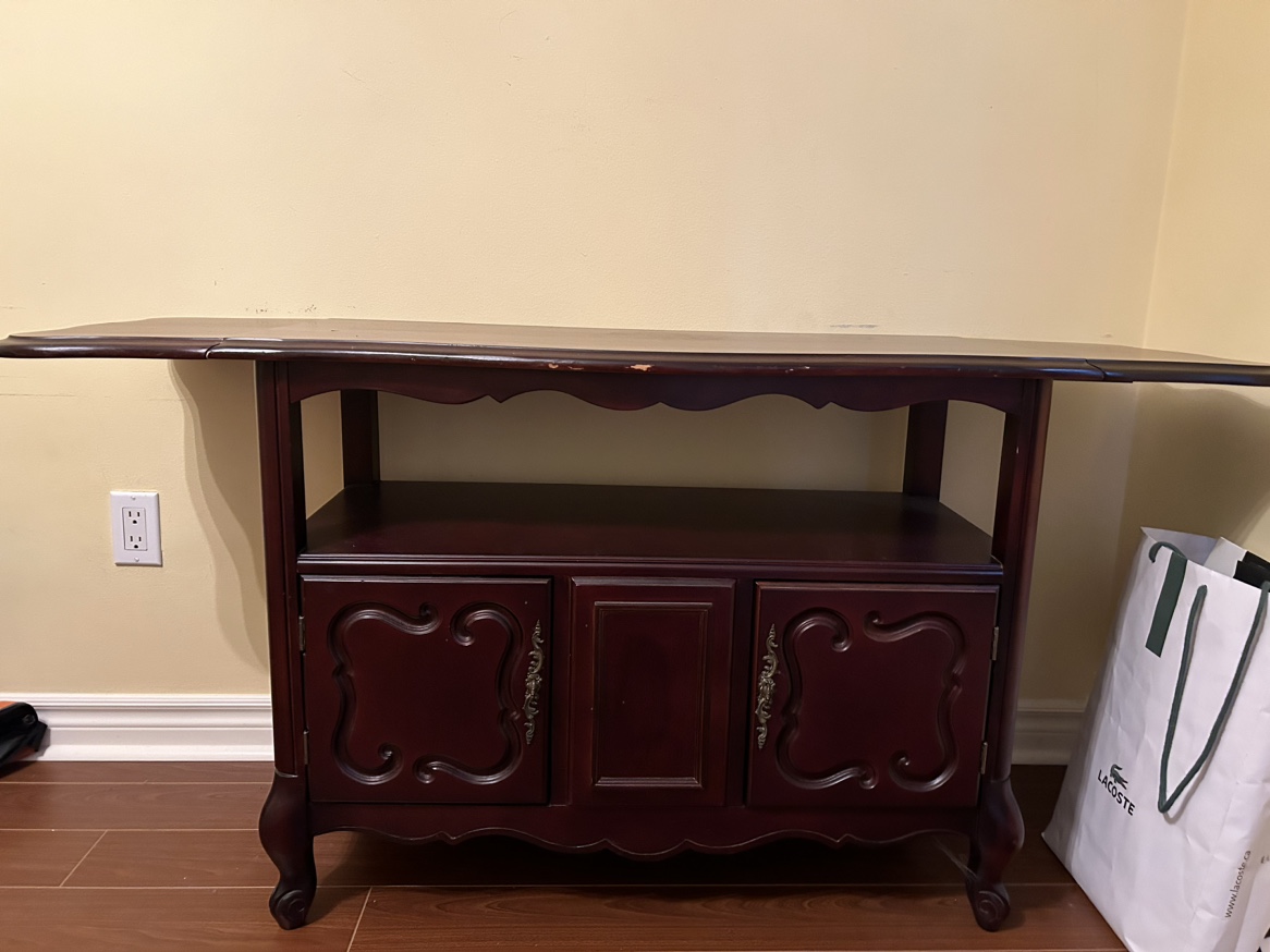 Wooden Console Table with Drop Leafs