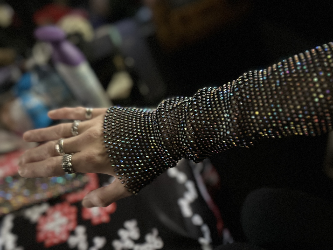 Gothic Rhinestone Long Sleeve
