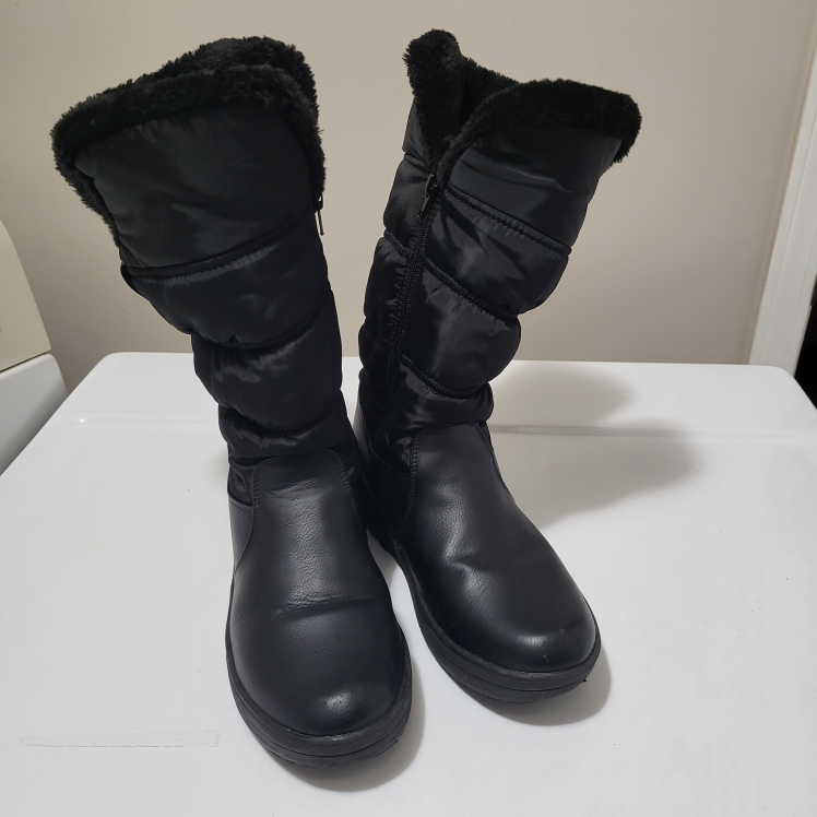 Black Winter snow and rain womens Boots