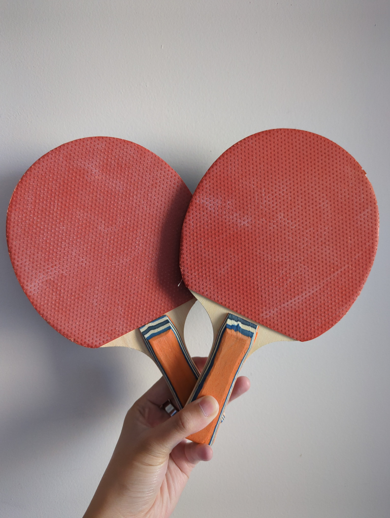 2 ping pong paddles