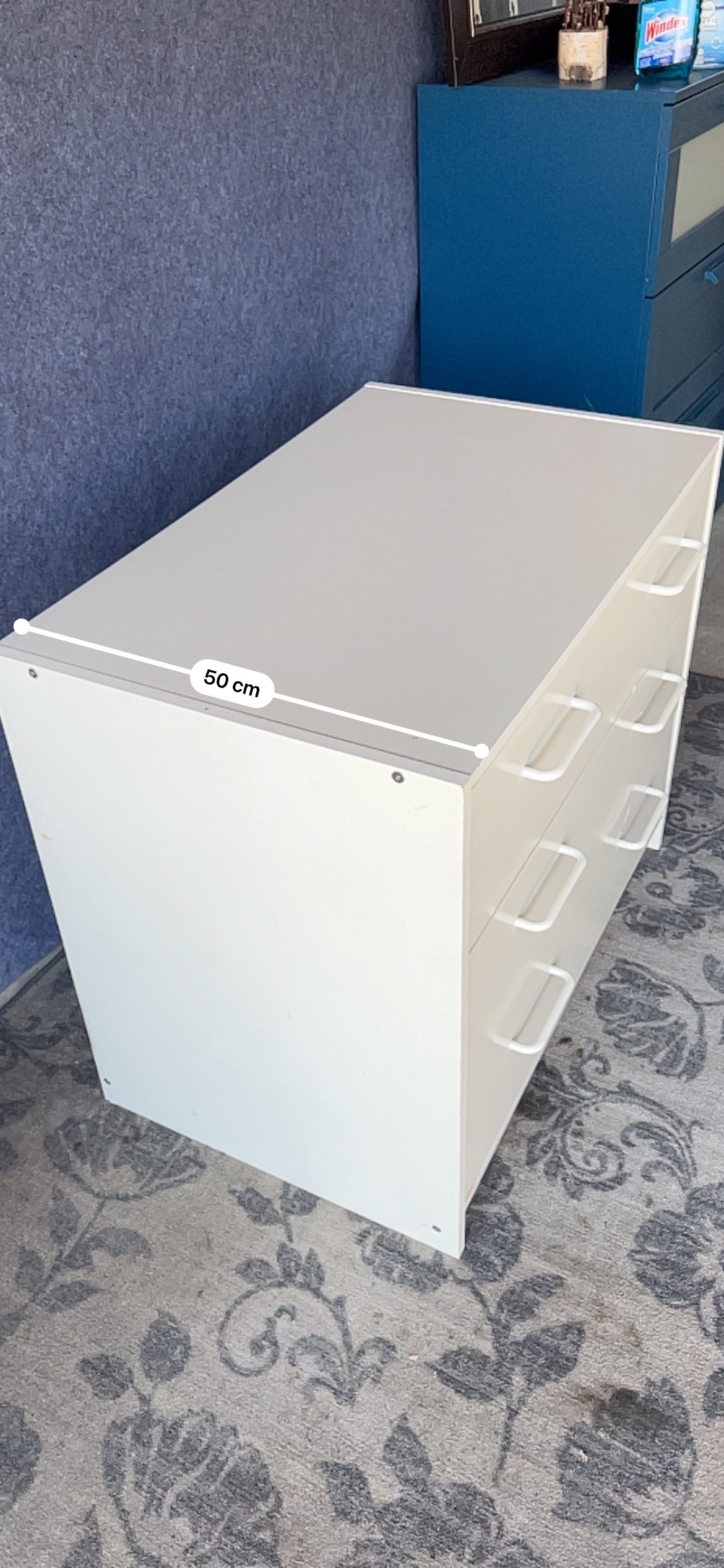 White Three Drawer Dresser - photo 3