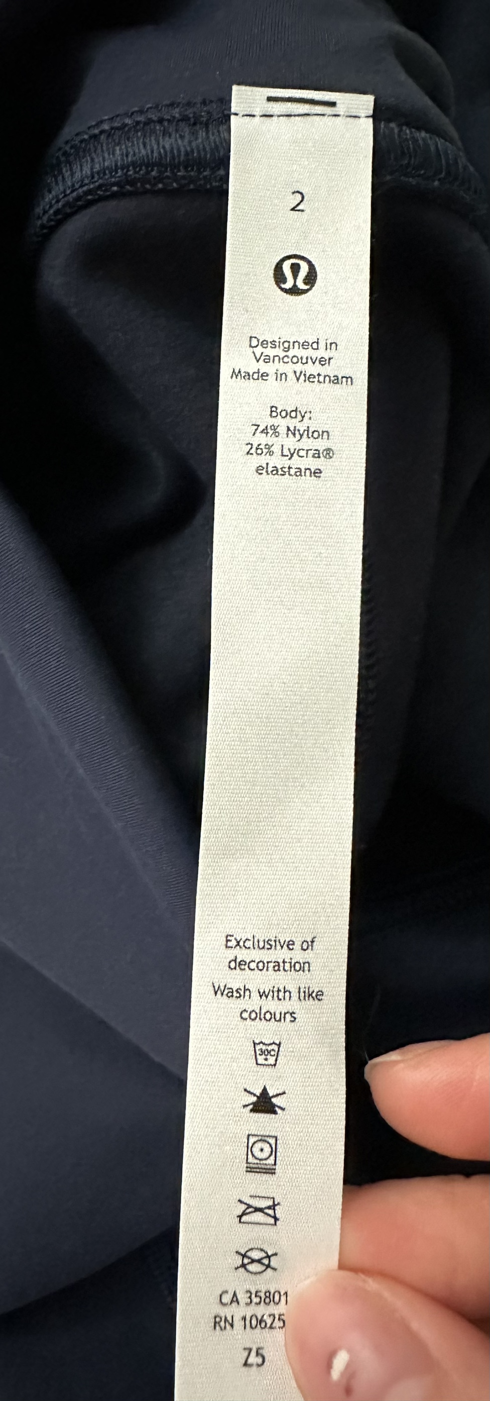 Lululemon navy blue leggings Size 2 - photo 3