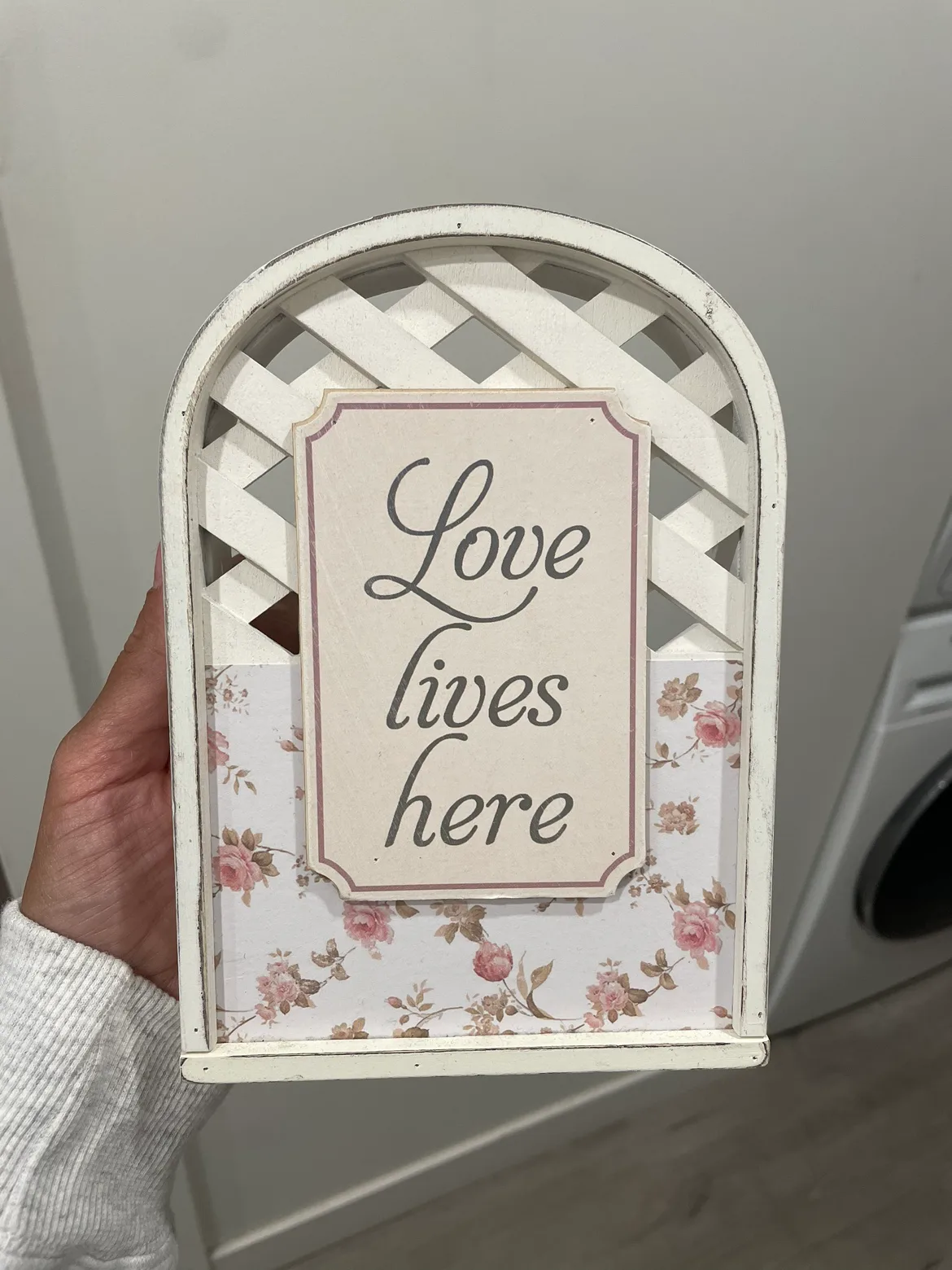 Love Lives Here Wooden Sign from Michaels  #freecyle thumbnail