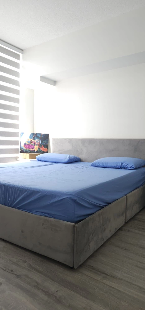 King Sized Storage Bed with Head Board