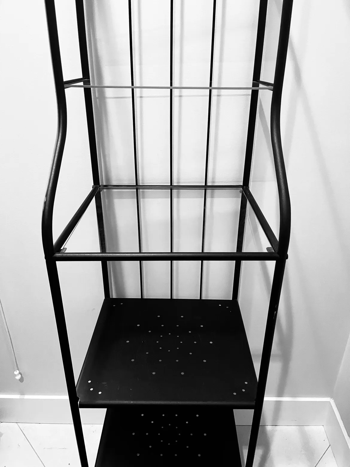 Black Ikea  Metal /Glass Shelf Unit image indicator(3)