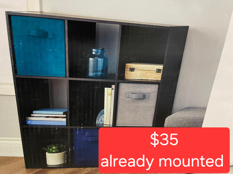 Black Cube Shelving Unit