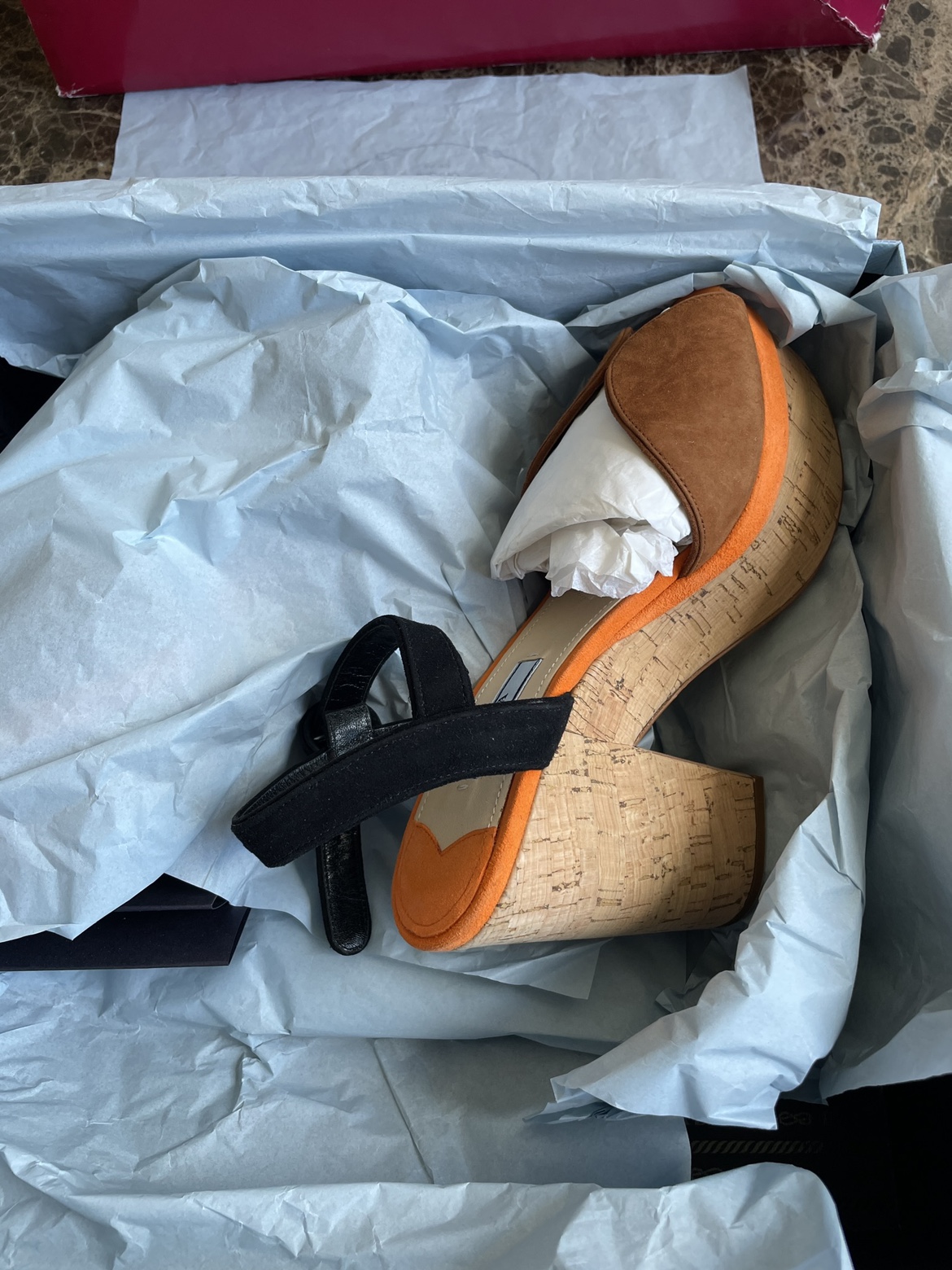 Brand New Prada Cork Wedge Sandals, size 36.5 - photo 5