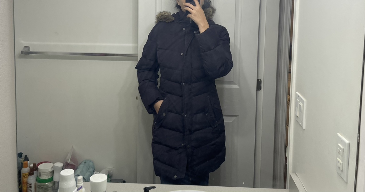 Dark purple winter jacket