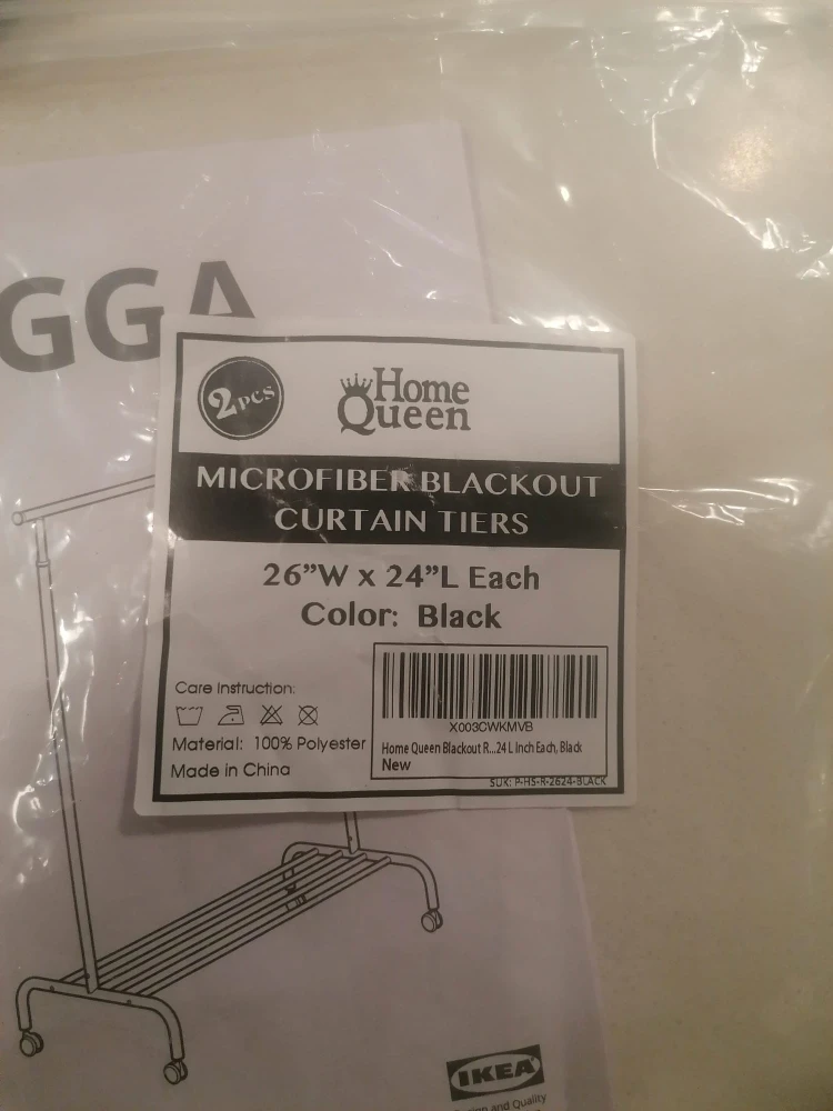 Home Queen Blackout Curtain Tiers - photo 2