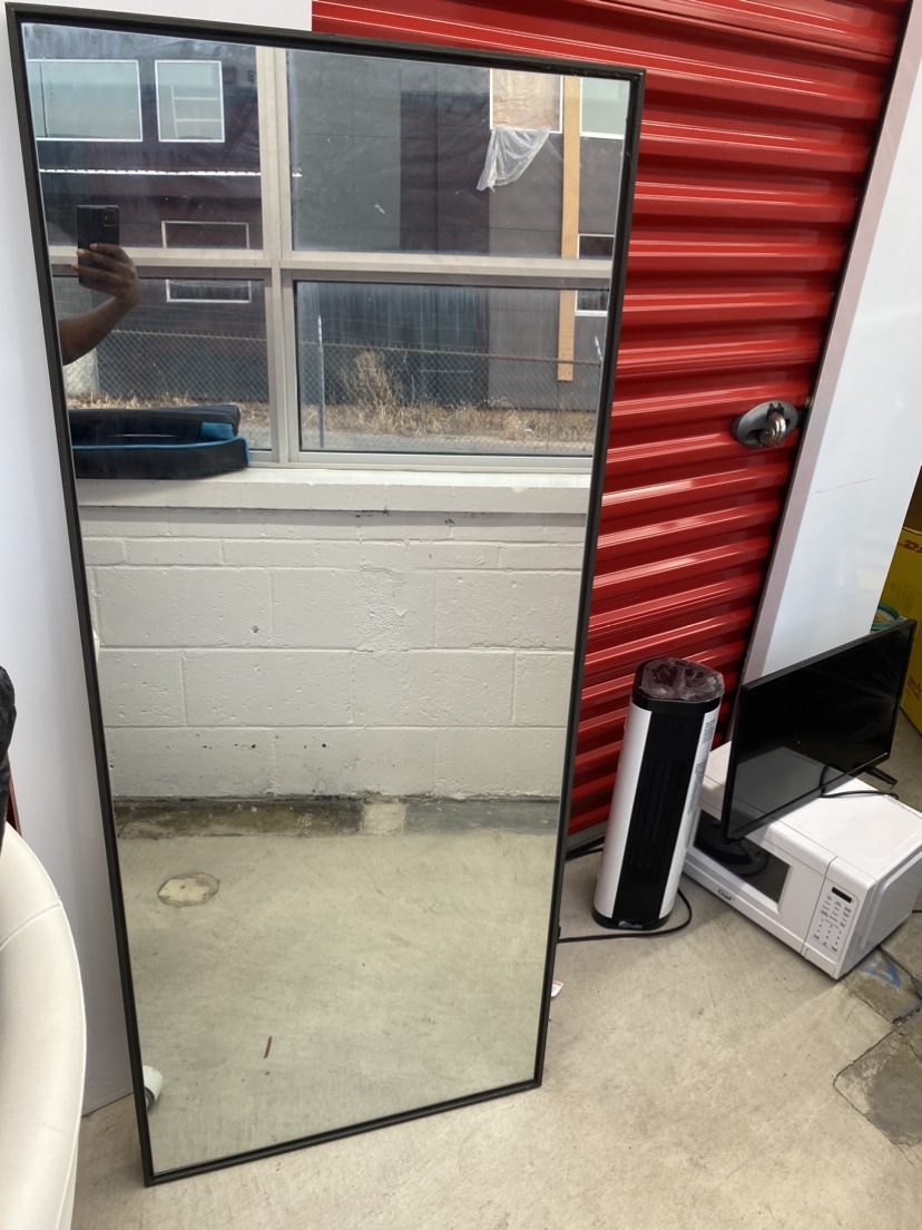 Full Length Black Framed Mirror - photo 3