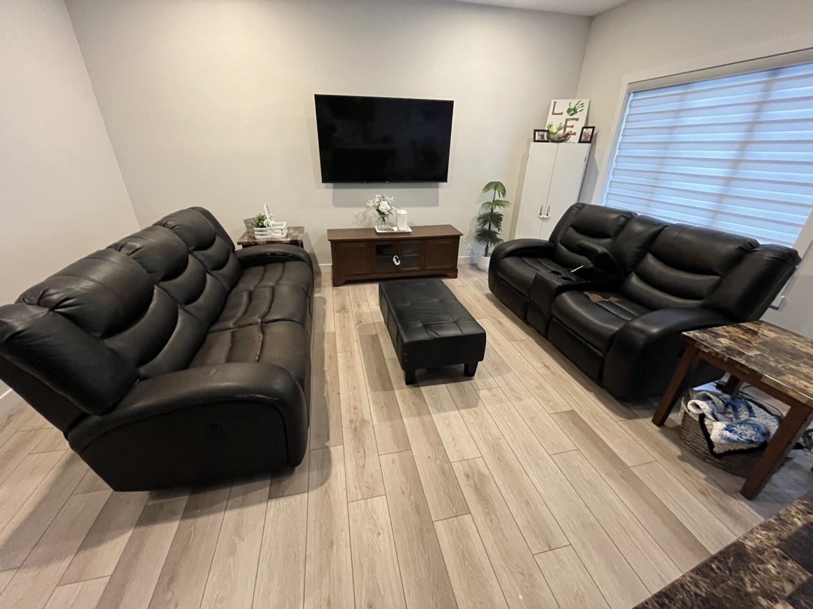 Black Recliner Couch Set
