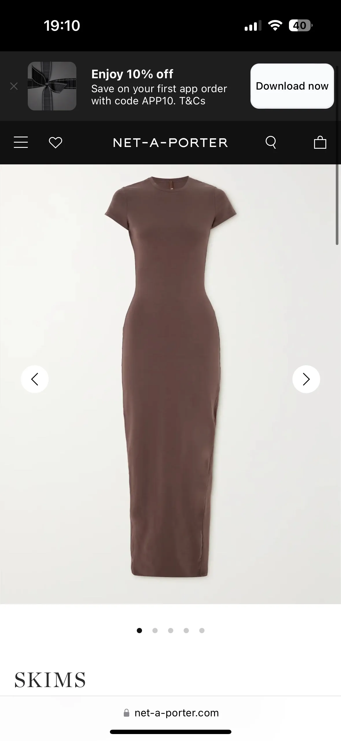 SKIMS Ribbed Midi Dress thumbnail