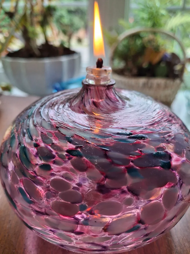 Beautiful glass oil lamp image indicator(2)