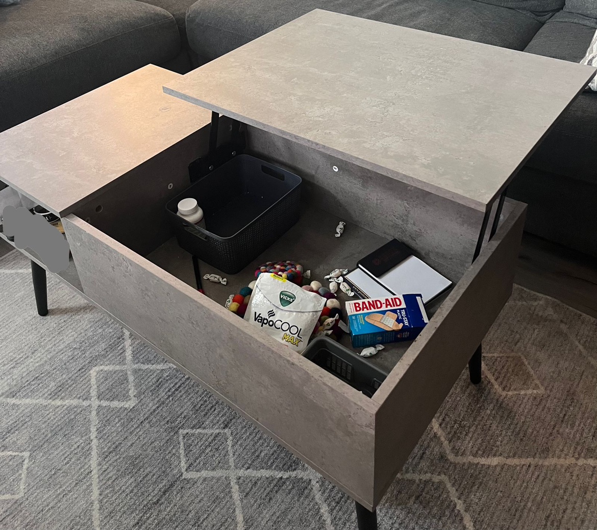 The table that does it all: Lift top coffee table