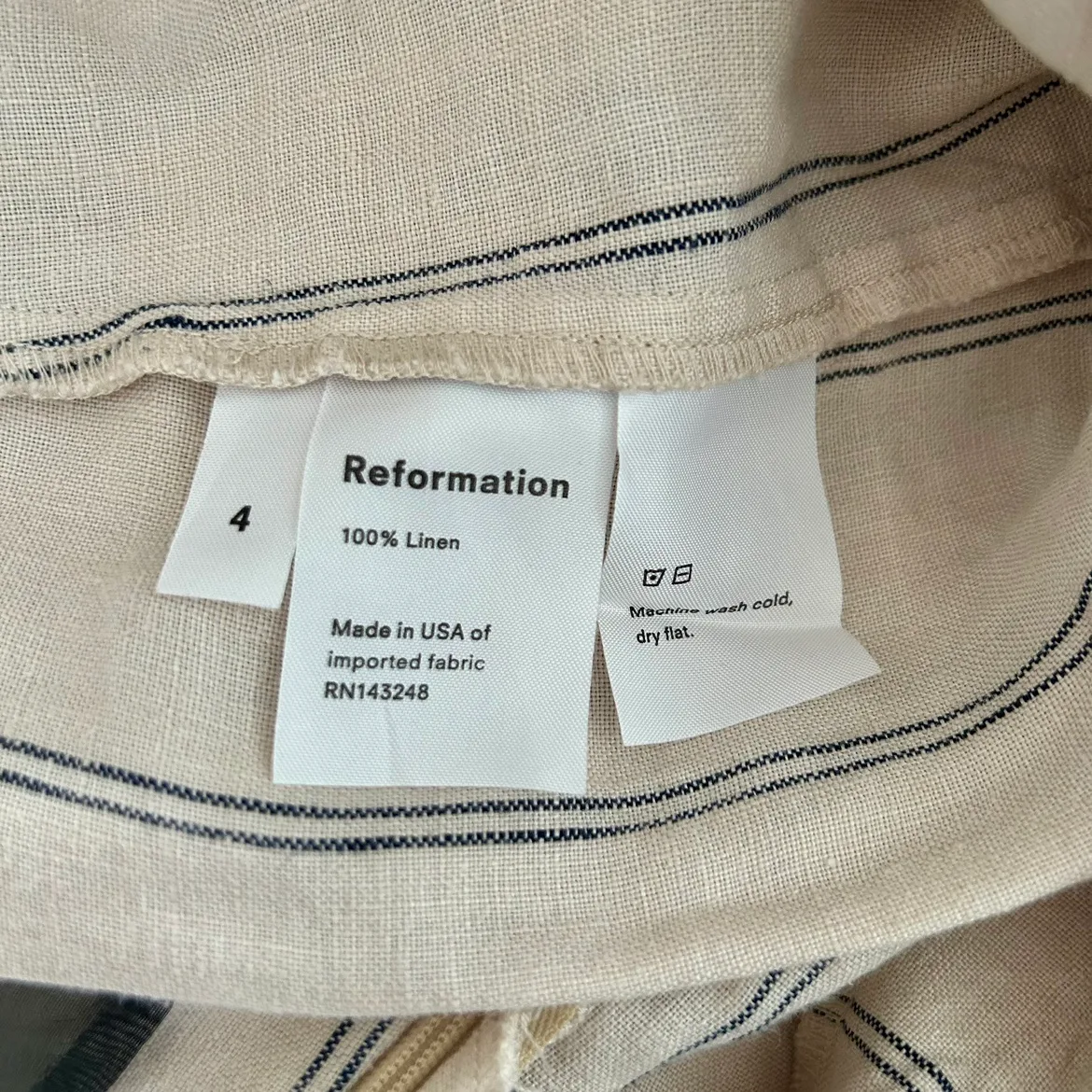 Reformation Jager open-back striped linen jumpsuit 4 image indicator(5)