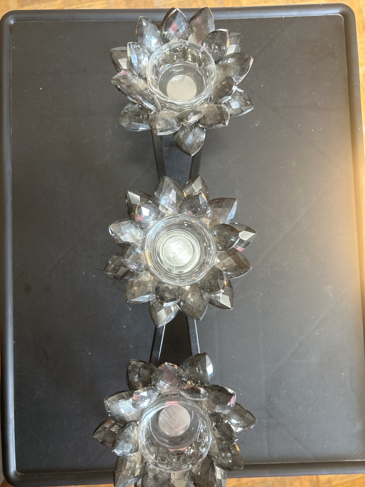 Black Crystal Candle Holder - photo 2