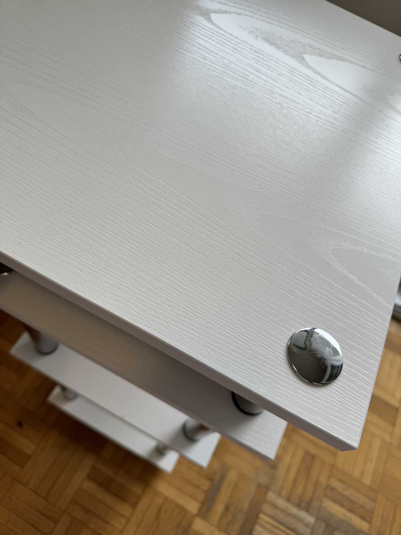 White Computer Desk with Drawers - photo 2