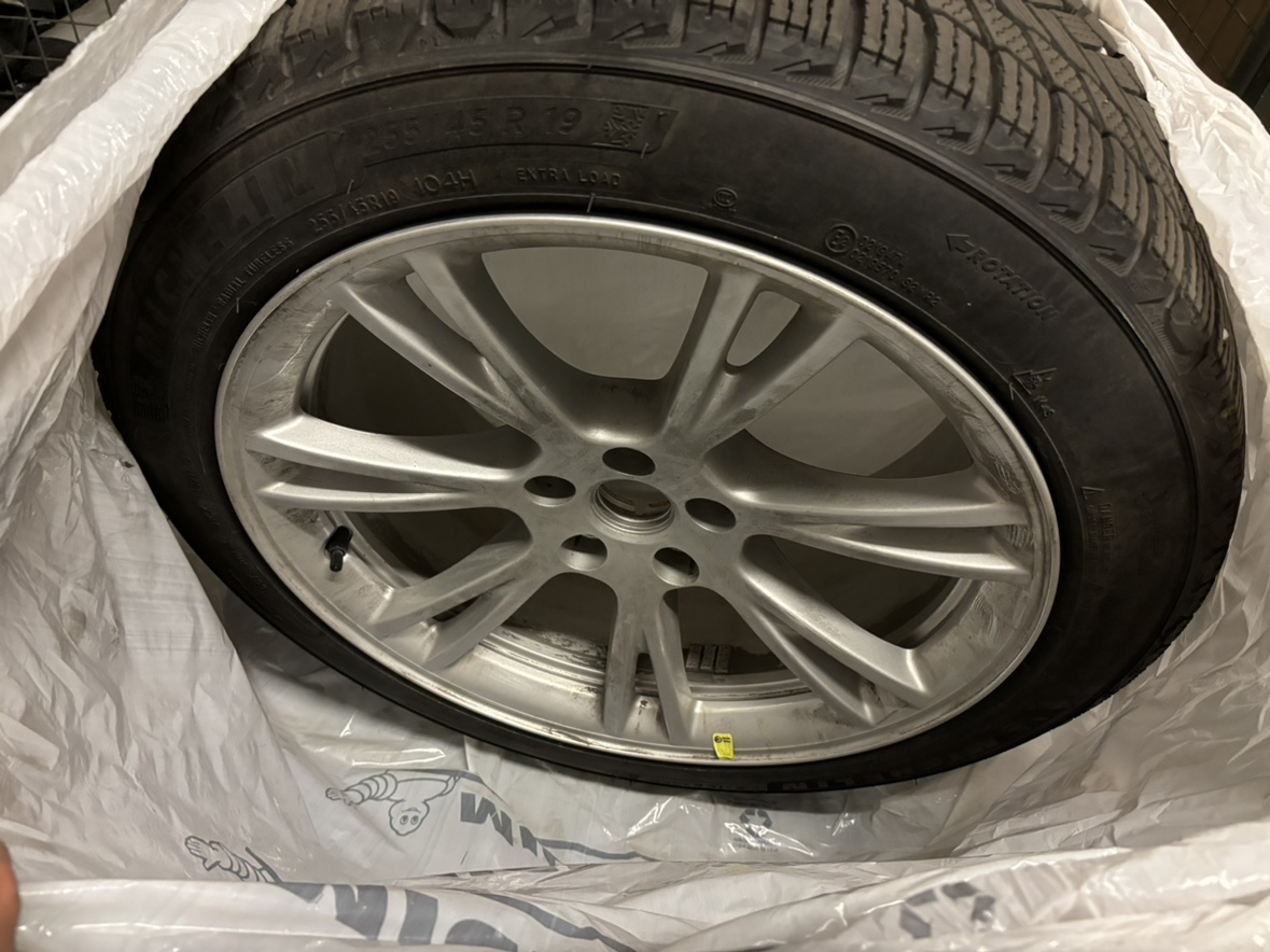 SALE: 255/45R19 Michelin Winter Tires and Wheels - photo 2
