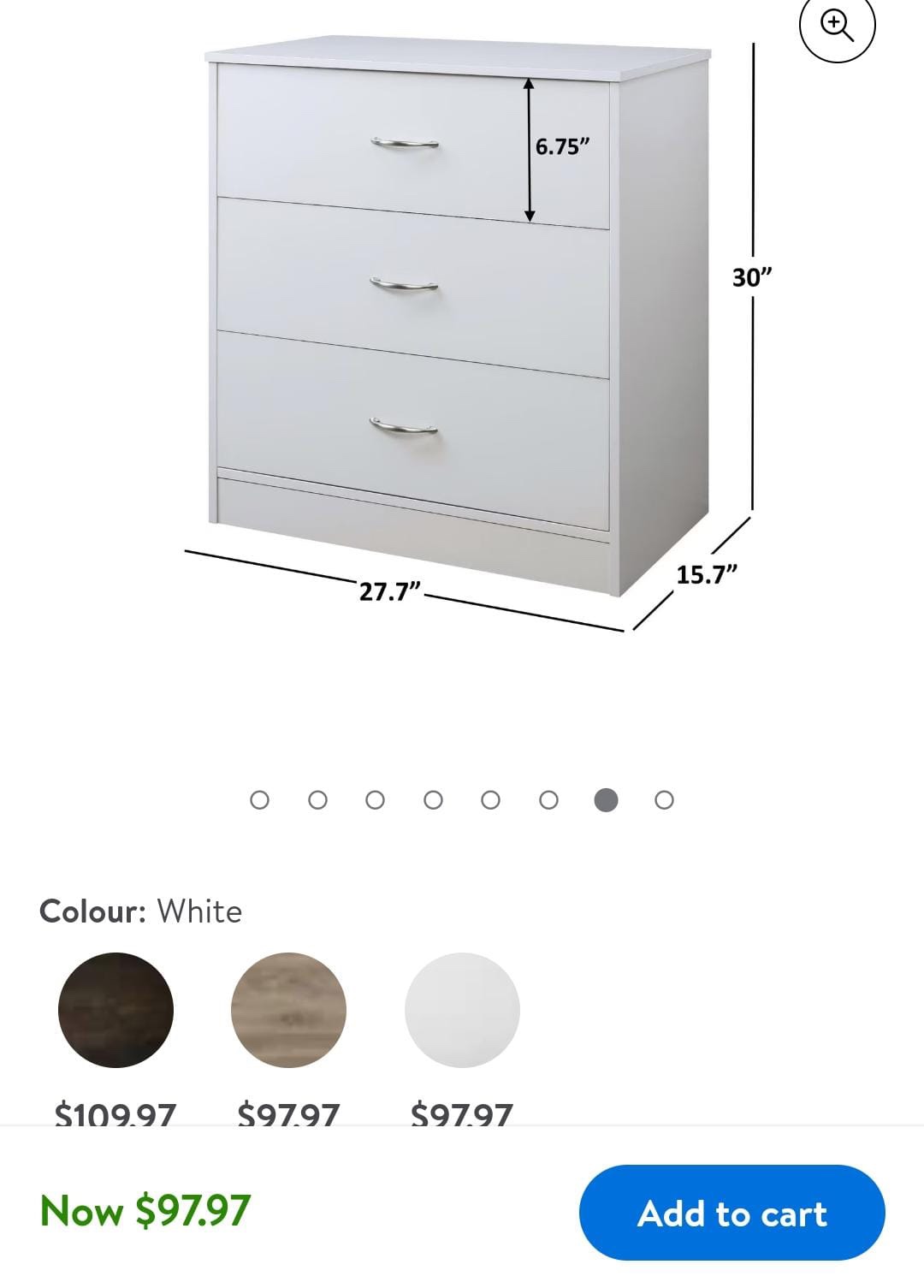 White Dresser with mirror - photo 2