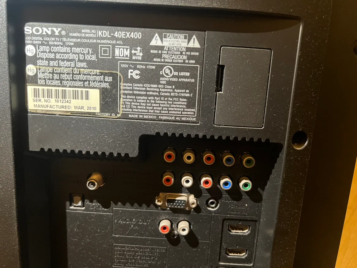 Sony  40” LCD TV image indicator(4)