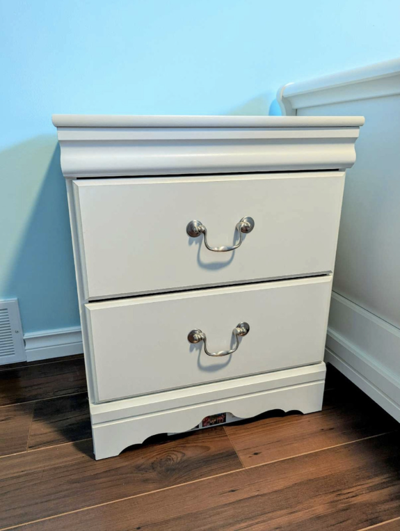 Anarasia Twin Bed + spring box+ Nightstand - photo 2