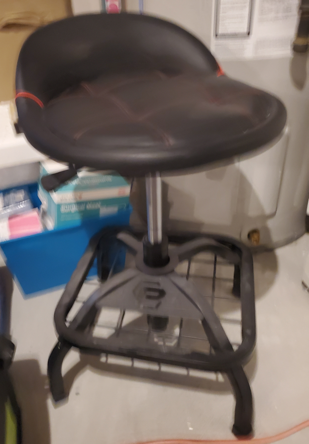 Black and Red Swivel Stool - photo 2
