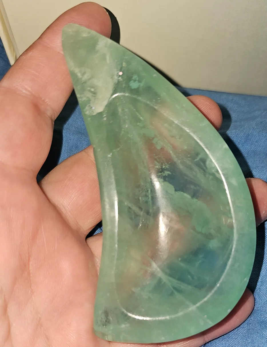 Green Fluorite Moon trinket dish thumbnail