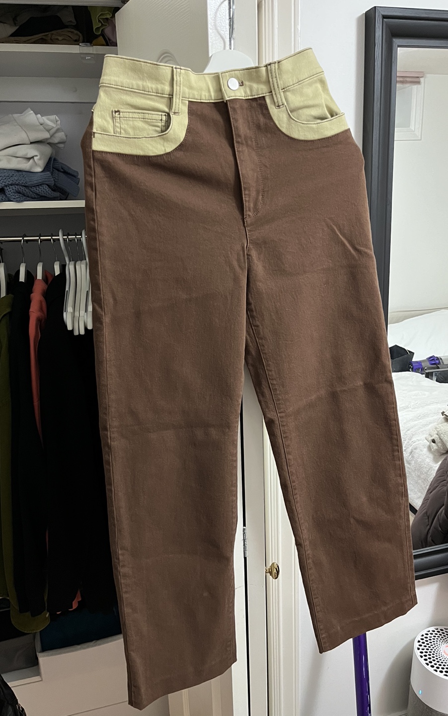 Oak + Fort Brown and Green Jeans