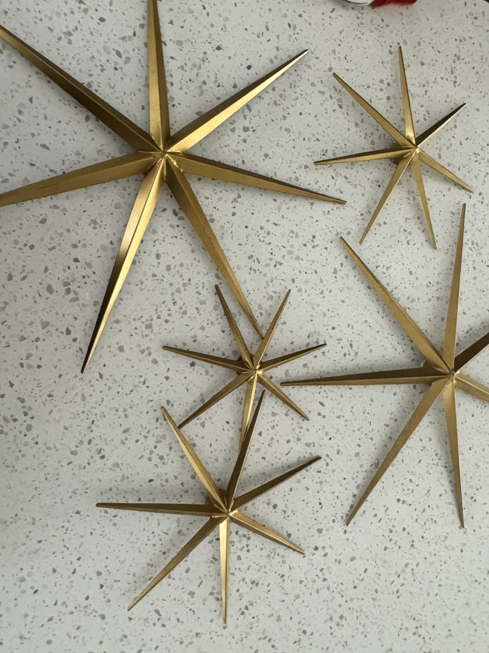 Set of Five Gold Stars