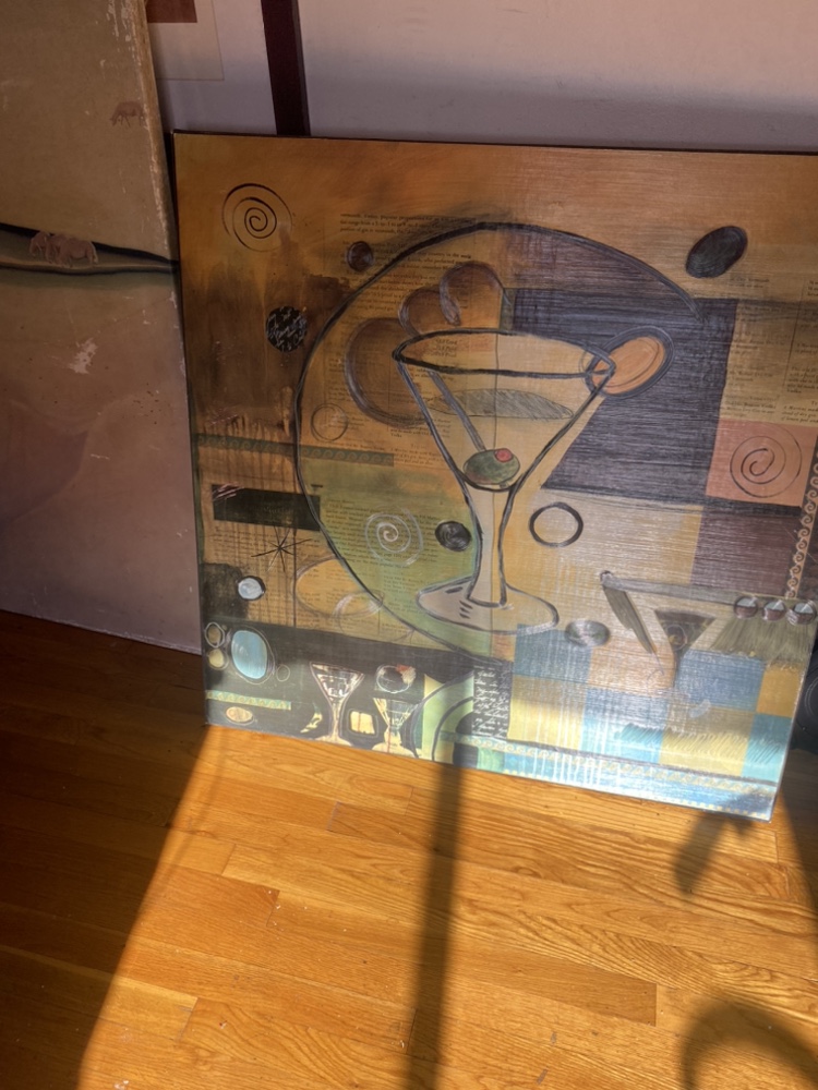 Martini- Large Oil on Canvas Painting - photo 2