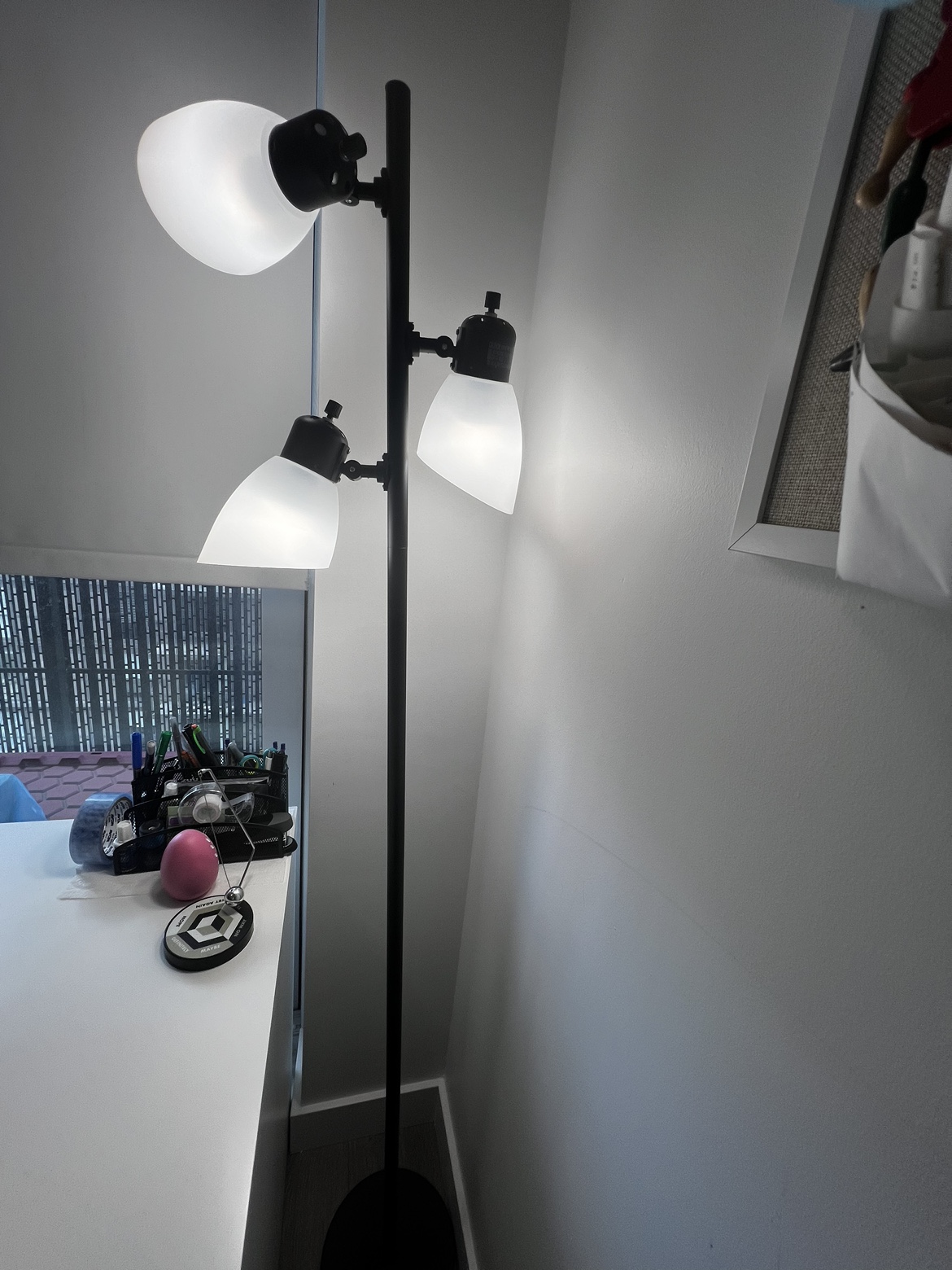 Black Three-Light Floor Lamp with LED Bulbs - photo 5