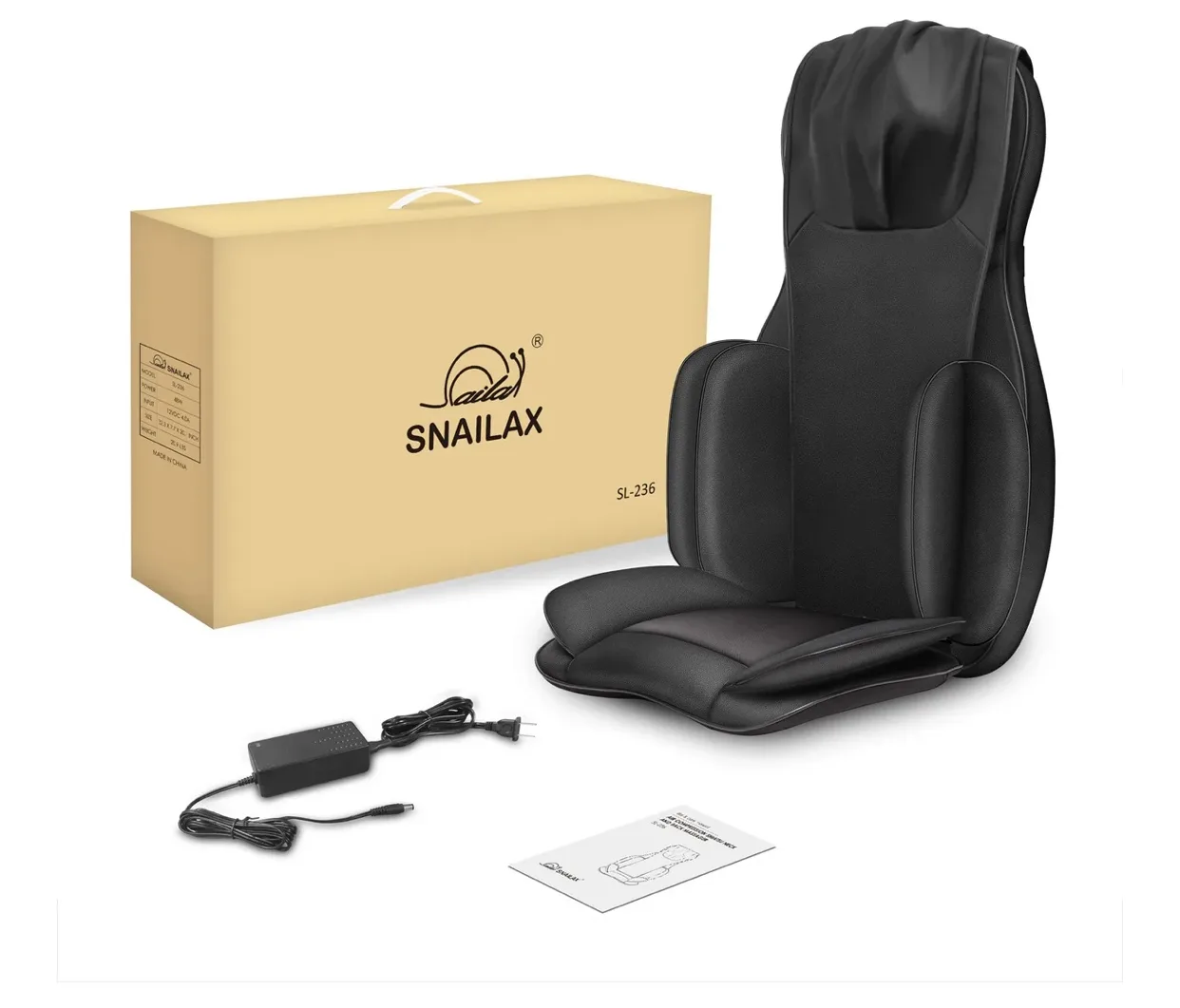 Shiatsu  Neck Back Massager chair Pad with Heat & Compre image indicator(6)