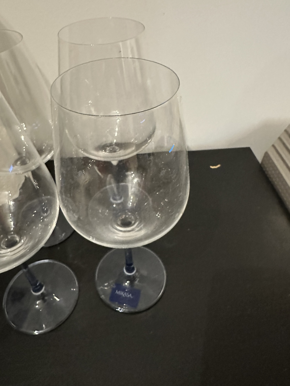 Set of 4 Mikasa Crystal Wine Glasses